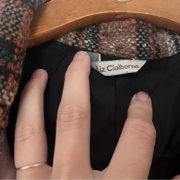 Vintage Preppy Vintage Plaid Tweed Blazer Smart Casual Light Academia Jacket - Picture 5 of 9